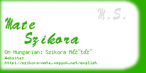 mate szikora business card